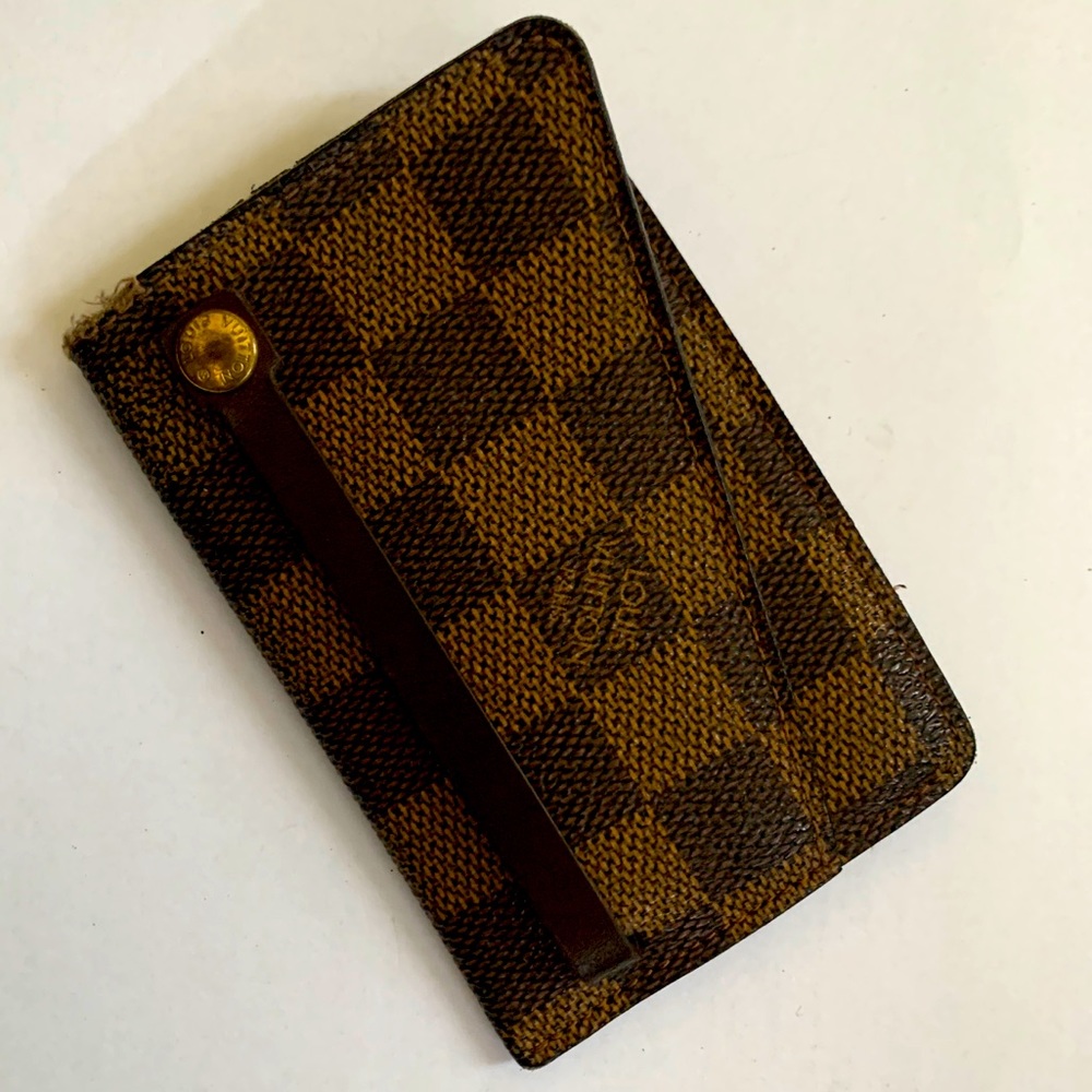 Vintage Louis Vuitton Card Holder in Damier Ebene